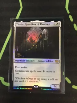 MTG Magic The Gathering Thalia, Guardian Of Thraban Foil Rare Prerelease Promo - Image 1