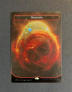 MTG Mountain - Galaxy Foil - Unfinity - UNF - 494 - Near Mint+ Condition - Image 1