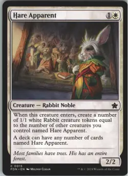 MTG Hare Apparent #15 - Foundations FDN Magic the Gathering LP - Image 1