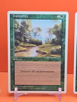 🟢🟢🟢 (4) 1995 MAGIC The Gathering TRANQUILITY 4TH EDITION PLAYED 🟢🟢🟢 - Image 3
