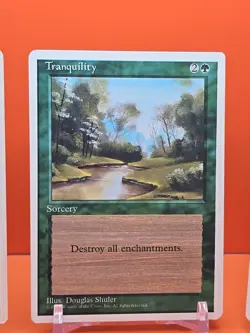 🟢🟢🟢 (4) 1995 MAGIC The Gathering TRANQUILITY 4TH EDITION PLAYED 🟢🟢🟢 - Image 4