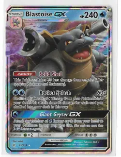 Blastoise GX 35/214 Holo Ultra Rare Unbroken Bonds Pokemon Card LP - Image 1