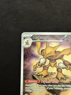 Pokemon TCG Pokemon Center Stamped Alakazam MEG 009 Black Star Promo Near Mint - Image 2