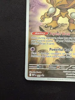 Pokemon TCG Pokemon Center Stamped Alakazam MEG 009 Black Star Promo Near Mint - Image 5