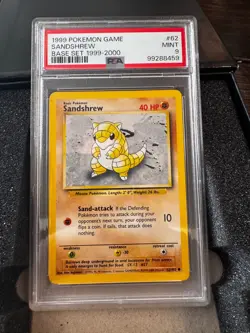 1999 POKEMON GAME #62 Sandshrew PSA 9 BASE SET - Fresh SLAB NEW ! - Image 1