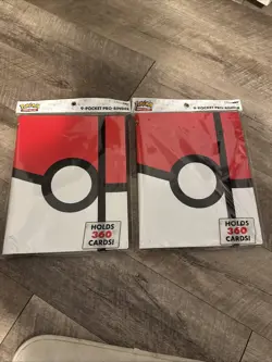 Two 2x Pokemon TCG 9 Pocket Portfolio Pokeball New Factory Sealed Binder 74427852498 - Image 1
