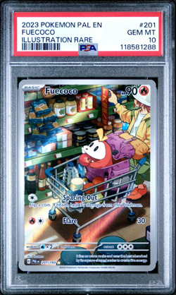 2023 POKEMON PAL EN-PALDEA EVOLVED ILLUSTRATION RARE #201 FUECOCO PSA 10 - Image 1