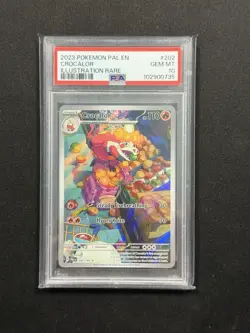 2023 POKEMON PAL EN-PALDEA EVOLVED ILLUSTRATION RARE #202 CROCALOR PSA 10 - Image 1
