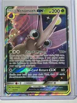 Venomoth GX 12/214 - Unbroken Bonds Full Art Ultra Rare Pokemon - Image 1