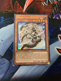 Yu-Gi-Oh Justice Hunters Dracotail Lukias JUSH-EN001 Ultra Rare 1st Edition - Image 2