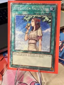 RA04-EN137 - Forbidden Chalice Platinum Secret Rare 1st Edition Yugioh - Image 1