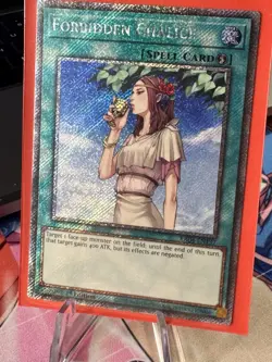 RA04-EN137 - Forbidden Chalice Platinum Secret Rare 1st Edition Yugioh - Image 4