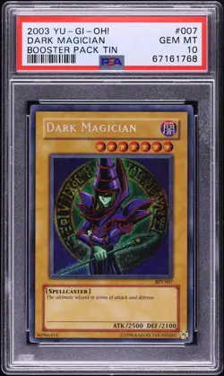 2003 Yu-Gi-Oh! Booster Tin Dark Magician #7 PSA 10 - Image 1