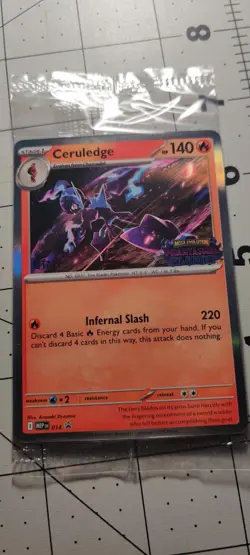 Pokemon Phantasmal Flames Prerelease Staff Promo Cards Sealed Set of 4 Sealed - Image 1