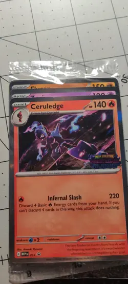 Pokemon Phantasmal Flames Prerelease Staff Promo Cards Sealed Set of 4 Sealed - Image 2