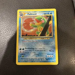 Politoed 27/75 Neo Discovery non holo wotc Pokemon card light play - Image 1
