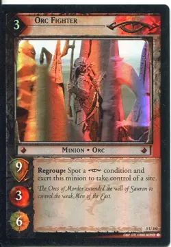 Lord Of The Rings CCG Foil Card BohD 5.U105 Orc Fighter - Image 1