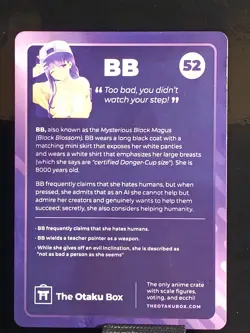 Otaku Box Limited Edition Collectible Card #52 BB Black Blossom - Image 2