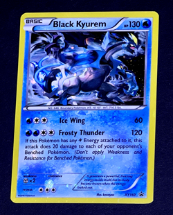 2016 Pokemon BLACK KYUREM Black Star Promo HOLO BLEED Misprint ERROR Card #XY160 - Image 1