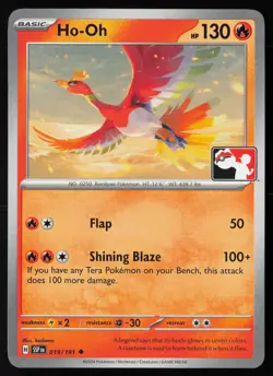 Pokemon Ho-Oh 019/191 Prize Pack Series Cards Non-Holo Pack Fresh - NM - Image 1
