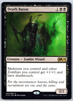 MTG Death Baron #90 M19 Core Set Regular Rare Magic Card TCG CCG NM - Image 1