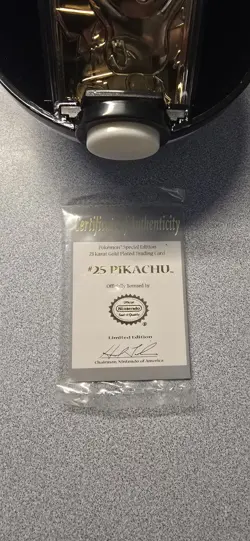 23K Gold Plated Pikachu Pokemon Card Burger King 1999 Authentic - Image 4