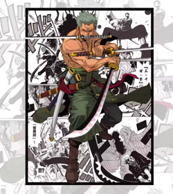 Premium One Piece Card Game Sleeves (Manga Roronoa Zoro) - x60 sleeves - Image 2
