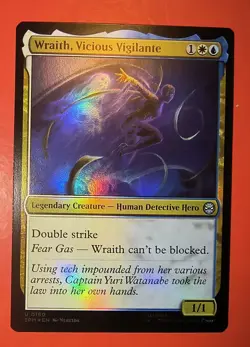 MTG: SPIDER-MAN: WRAITH, VICIOUS VIGILANTE, 0160, FOIL , UNCOMMON, NM, SPM - Image 1