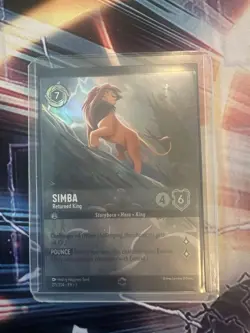 Lorcana Simba - Returned King - 215/204 - Enchanted - Holofoil, Light Play The F - Image 1