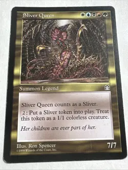 Sliver Queen Magic the Gathering 1998 Rare Legend Creature Stronghold - Image 1