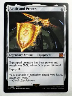 Aettir and Priwen 253 - MTG Final Fantasy - Mythic Equipment X/X = Life Total - Image 1