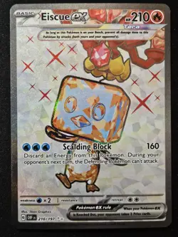 Eiscue ex 210/197 Obsidian Flames Full Art Ultra Rare Holo Pokemon TCG 2023 NM - Image 1