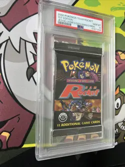 1st edition Team Rocket Booster Pack Tri Art 2000 WOTC Pokemon PSA 10 - Image 2
