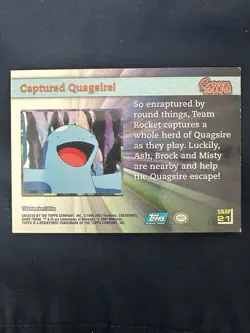 2001 Topps Pokemon Johto Screen Snaps! Captured Quagsire! Snap #21 Foil Rare! - Image 2