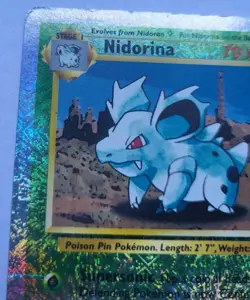 2003 Pokemon Reverse Holo Foil Nidorina Legendary Collection 55/110 WoTC - MP - Image 2