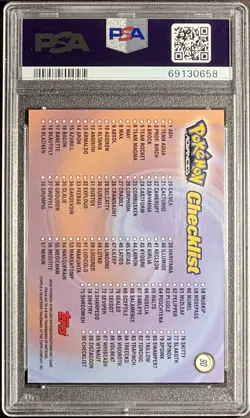 2003 Pokemon Topps Pokemon Advanced 90 Checklist Foil PSA 10 Gem Mint - Image 2