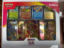 Pokemon TCG Scarlet & Violet 151 Mini Tins 5-Pack Costco Bundle Compete Set of 2 - Image 2