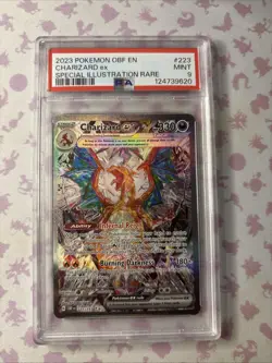 Pokemon TCG Obsidian Flames Charizard EX 223/197 PSA 9 Mint Condition English - Image 1