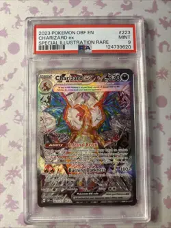 Pokemon TCG Obsidian Flames Charizard EX 223/197 PSA 9 Mint Condition English - Image 2