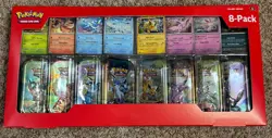 Pokemon Prismatic Evolutions Costco 8 Mini-Tin Bundle w/Promo SEALED - Image 1