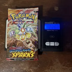 (VERY HEAVY) 22.63 Pokemon TCG Surging Sparks Booster Pack (SEALED)✅ ! - Image 1