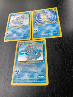Pokemon Neo Genesis RARE Holo Feraligatr 5/111, Croconaw 31/111 & Totodile EX/NM - Image 2