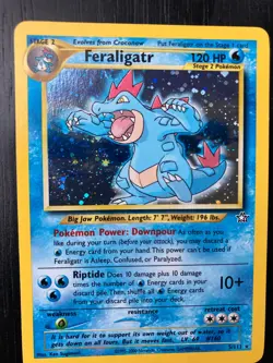 Pokemon Neo Genesis RARE Holo Feraligatr 5/111, Croconaw 31/111 & Totodile EX/NM - Image 4
