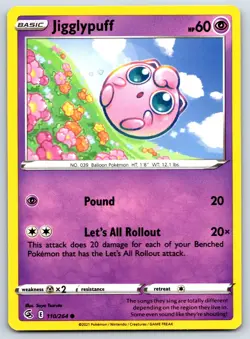 Jigglypuff - Fusion Strike 110/264 Saya Tsuruta Pokemon TCG Card NM - Image 1
