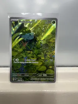Pokemon TCG Bulbasaur Scarlet Violet-151 Illustration Rare Card 166/165 - Image 1