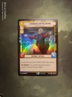 Star Wars Unlimited TWI - Chancellor Palpatine foil - Legendary Card 203/257 - Image 1