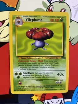 Vileplume 31/64 Jungle Set Non-Holo Rare Pokemon TCG Card WOTC, LP+ Condition - Image 1