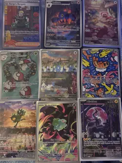Huge Pokemon Illustration Rare And SIR 50 Cards Lot With Sealed Bulbasaur Card!￼ - Image 1