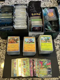 Pokemon Huge Lot Cards Dice Sleeves Guides Rare Great Lot - Image 1