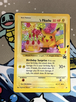 ______'s Pikachu 24/53 Celebrations: Classic Collection Holo Card - Image 2